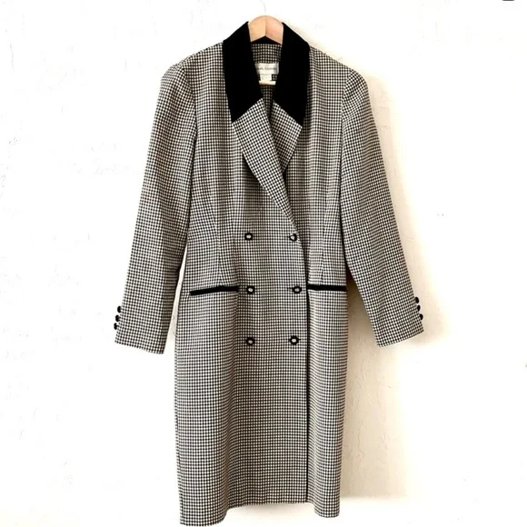 Casual Corner Black and White Checkered Blazer - Picture 3 of 6